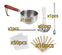 TEMU Kit de Fabricación de Velas Blingfun con Frasco para Derretir Cera - , pegatinas, soportes y herramienta central para cera para velas aromáticas y manualidades de de cera DIY