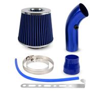 TEMU Kit de filtro de admisión de aire universal para deportes 76mm (3 pulgadas) con tubo de aluminio azul, kit de enfriamiento por aire frío