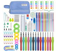 TEMU Kit de Ganchillo de 124 Piezas para Adultos y Niños, 14 Tamaños con Agujas Ergonómicas de Diseño para Principiantes y , Ideal para Crear Proyectos Hermosos