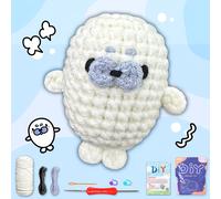 TEMU Kit de ganchillo para principiantes con material incluido, tutoriales en vídeo y hilo, gancho y accesorios (colores ), 1