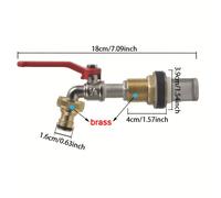 TEMU Kit de Grifo para Barril de Lluvia de Latón, Válvula de de Latón , Conexión de Cubierta, para Árboles Frutales Agrícolas, Jardín, Césped, Riego de Invernadero
