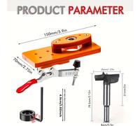 TEMU Kit de guía para bisagras de , plantilla localizadora de perforación invisible para bisagras, adecuado para puertas y armarios, compatible con guías de taladro