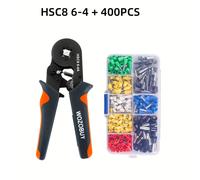 TEMU Kit de Herramienta para Crimpado Aislante, wozobuy Pinzas con Automático Cuádruple para Conectores AWG 23-7
