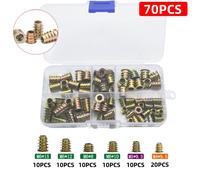 TEMU Kit de Herramientas de Combinación de Tuerca con Insertos Roscados 70/130 para Muebles de Madera, Muebles de Aleación de , Conector de Tornillo de M4/M5/M6/M8/M10