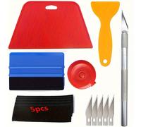 TEMU Kit de Herramientas para Aplicación de Vinilo, Kit de Tintado de Ventanas, Herramientas para Papel Tapiz, Kit de Instalación de Pegatinas Autoadhesivas para Vinilos y Calcomanías en Autos
