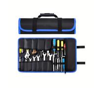 TEMU Kit de Herramientas Portátil Enrollado para Bolsa Pequeña, Organizadora Multifuncional para Llaves Inglesas, Bolsa de Tela Oxford Plegable para Reparación y de Coches