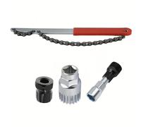 TEMU Kit de herramientas universal para quitar cassette de bicicleta, una de cadena y una llave auxiliar - Juego duradero para quitar piñones, adecuado para el y la reparación de bicicletas de montaña