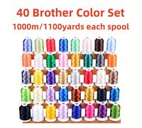 TEMU Kit de Hilo para Bordado a Máquina Brother Color 75D/60WT (1000m/Carrete) - Hilo y de Calidad para Brother, , , Singer y Más