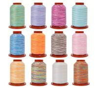 TEMU Kit de Hilo para Máquina de Bordar de Poliéster en 12 Colores, 500 Yardas por Bobina para Máquinas de Costura y Bordados Brother Singer Husqvaran