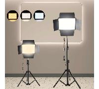 TEMU Kit de Iluminación LED para Videografía de 1 pieza con Ajustable, Luz de Relleno LED Cuadrada de 10 Pulgadas, Iluminación Ajustable de , 4 Puertas de para Grabación de Video, Estudio Fotográfico