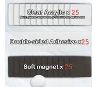 TEMU Kit de Imanes para Nevera Hechos a , Azulejos Acrílicos Transparentes de con Hojas Magnéticas, Diseño Cuadrado, Adhesivo Cara, para Fiestas