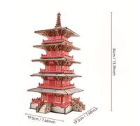 TEMU Kit de , Kit de de Antiguo Chino, Montaje Manual y Decoración Estética -