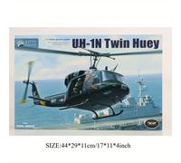 TEMU Kit de Kitty Hawk UH-1N Twin Huey - 1/48, Montaje DIY, Set de Artesanía de Plástico para Mayores de 14 Años