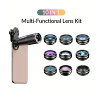 TEMU Kit de Lentes para Teléfono APEXEL con Lente Macro y Gran con Clip para la Mayoría de los Smartphone