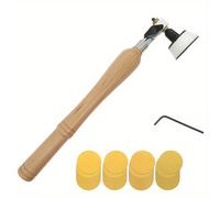 TEMU Kit de Lijadora para Madera de 42 Piezas con Diámetro de 2", Cabezal de Rodamiento, Mango de Madera con Agarre y Discos de Lijado con Gancho y Bucle - Versátil para Superficies Curvas y