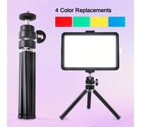 TEMU Kit de Luz de Video LED USB ZOMEI con Regulable, Soporte Tripé Ajustable y Filtros de Color - para Fotografía de Mesa/ , Videollamadas, Transmisión de Juegos y Fotografía