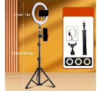 TEMU Kit de Luz LED USB de 13 Pulgadas con Ajustable de 43.31 Pulgadas y Soporte para Teléfono - Ideal para Fotografía, Grabación de Video y Mejora de Belleza