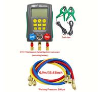 TEMU Kit de manómetro de refrigerante de comunicación digital DY517, manifold electrónico, manómetro de vacío y presión HVAC (pilas no incluidas)