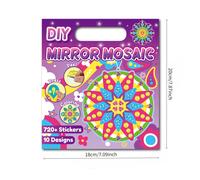 TEMU Kit de manualidades de mosaico - de mosaico de mandalas para niñas, diseños coloridos con pegatinas brillantes, recuerdos de para niños para pegar y . Materiales escolares.