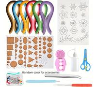 TEMU Kit de manualidades de quilling DIY, paquete de material DIY, conjunto de origami, accesorios para manualidades hechas a .