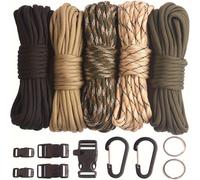 TEMU Kit de Manualidades Versátil con Paracord y 5 Tipos de Hebillas - Cuerda de Nylon para Pulseras DIY, Llaveros y Más - Ideal para Principiantes y Avanzados