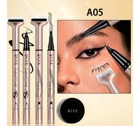 TEMU Kit de Maquillaje de Ojos, Delineador de Ojos, Lápiz de Cejas de Puntas, Sello para Pestañas Inferiores, A Prueba de Manchas, Larga Duración y un Look de Ojos de Forma Natural