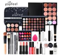 TEMU Kit de Maquillaje POPFEEL: Set Completo para Principiantes, de Ojos, Lápiz Labial, Corrector y Más