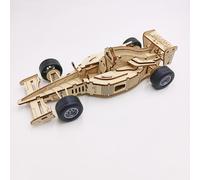 TEMU Kit de modelado de coche de carreras F1 de madera 3D | Rompecabezas, kit de construcción de vehículos, regalo único para /Pascua 2026 - Marrón , operación manual, retroceso, por SINTCHTOIS