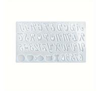 TEMU Kit de Moldes de Resina de Silicona DIY - Colgantes de Alfabeto y Números, Fundición de Epoxi para la de Joyas