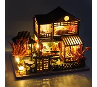 TEMU Kit de Montaje a de Mini Villa Japonesa - para Colección, Rompecabezas, Decoración de Oficina en Casa, Regalos de , Halloween, Navidad, Día de San Valentín, etc. Herramientas, Sin Pegamento