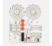 TEMU Kit de montaje de de madera con visual - un divertido proyecto de ciencia que la , fácil de guardar, de madera contrachapada, en un tono crema, adecuado para uso en el jardín (pilas no incluidas)