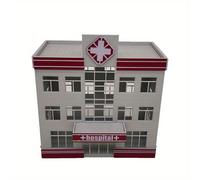 TEMU Kit De Montaje Sin Ensamblar A 1:87 De Un Moderno De Policía/hospital Para Maquetas De De Modelos De Outland.