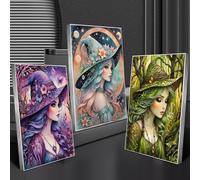 TEMU Kit de Mosaico de Belleza Completa para Pintura de Diamante DIY 3 piezas, Taladro Completo 30*40cm/15.75*11.81in