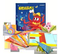 TEMU Kit de Papel para Origami de 108/152 Hojas - 72 Patrones Coloridos con Libro de Métodos de Plegado - Regalo de para Niños y Niñas que Fomentan la y Habilidades Motrices Finas