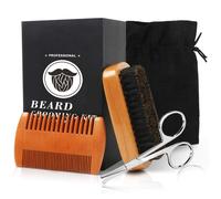 TEMU Kit de para Barba que un Peine de Bigote Pequeño, Tijeras para Nasal y un Cepillo y Peine Portátil para Barba, para Viajes y como Regalos para Días Festivos como , de la y de San Valentín