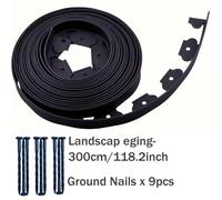 TEMU Kit de para Jardín de Plástico sin Necesidad de Excavación con de Anclaje Adicionales, Altura de 5 cm/1.97 pulgadas