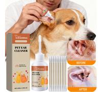 TEMU Kit de para Limpieza de Oídos para Mascotas 50ml | 10 Hisopos Herramientas Profesionales de Limpieza | de Dosificación | Universal para Gatos y Perros | 2 Juegos de Limpieza de Oídos