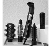 TEMU Kit de peinado 5 en 1 | Set de alisador y rizador de pelo CRASTS con boquilla para secador de pelo, negro, 220V, 1200W