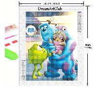 TEMU Kit de Pintura con Diamantes Monstruos S.A., 30x40 cm / 11.81x15.75 pulgadas, Bordado Completo 5D, en Diamante DIY para Decoración del Hogar y Manualidades Creativas