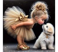 TEMU Kit de Pintura de Diamante 5D Tú Mismo, Completo con Pedrería Redonda, Decoración Manual en