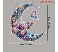 TEMU Kit de Pintura de Diamantes 2D Acrílico, Mosaico de Lunar con Cristales Irregulares, en Relieve para Principiantes, Decoración para Hogar y Escritorio, Regalo para , Ideal para Fiestas, 5D DIY