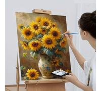 TEMU Kit de Pintura DIY para Principiantes Adultos, Regalo Artístico - Pinturas Acrílicas, y Manual de Instrucciones | en | 40x50 cm/15.7x20 pulgadas Sin