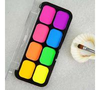 TEMU Kit de pintura lavable a base de agua para cara y cuerpo de 8 colores con pinceles, hipoalergénica y , ideal para festivales de , Pascua, cosplay, fiestas y corporal
