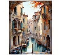 TEMU Kit de pintura por números con europea de otoño - una pintura en de 16X20 pulgadas de , para principiantes e ideal para decoración del hogar o como regalo.