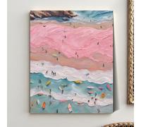 TEMU Kit de Pintura por Números para Adultos - Rosa y con Tablas de Surf, e Insignias Pre-Numeradas, 15.7x20 Pulgadas Grande al Óleo Para Decoración del Hogar o Regalo de