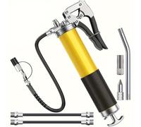 TEMU Kit de Pistola de Grasa Manual de Aleación de Aluminio Mini 6000-7000 PSI con Manguera Flexible Reforzada para Relleno de Grasa