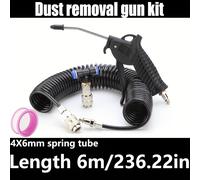 TEMU Kit de pistola para eliminación de polvo , con tubo de PU y conexión de manguera de aire, enrollamiento automático y fácil almacenamiento. práctico, ideal para limpieza manual en habitaciones