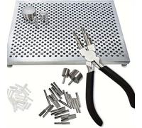 TEMU Kit de Plantilla para Abalorios de Alambre de Segunda Generación de Hobbyworker con Alicates Dobladillo de 6 en 1 y Metálicas, Herramientas para Diseño de Joyería de Pulseras y Aretes