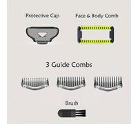 TEMU Kit de protectores para recortadora, con peines guía de 1/3/5 mm, un peine corporal y una , diseñado para funcionar con los modelos de la serie QP QP2510/QP2520/QP2620/QP2630/QP6510