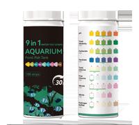TEMU Kit de prueba para acuario de 9 artículos, 100 tiras por tubo, para rápidamente del agua del pez, la alcalinidad total, el cloro , el nitrato y la